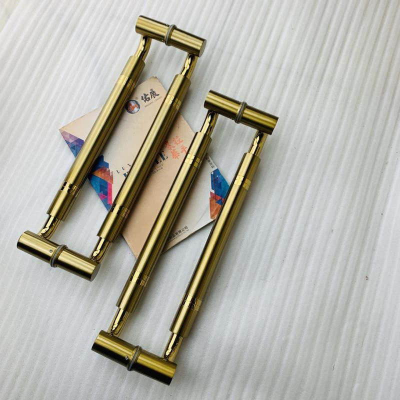 现代玻璃门拉手无指纹钛金不锈钢大门拉手木门移门拉手简约门把手