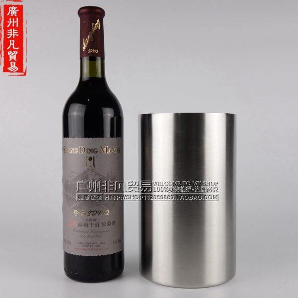 家用加厚双层不锈钢冰桶欧式创意红酒冰粒冰块桶冰镇器洋酒香槟桶
