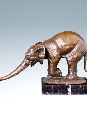 铜雕大象AL161酒店办公室家居室内摆件软装家饰动物工艺礼品包邮