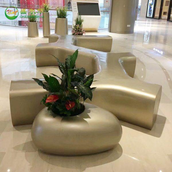 玻璃钢休闲组合座椅花盆组合树杈造型异形椅户外商场休息凳等候椅,商业/办公家具,等候椅系列,淘宝优惠券,粉丝福利购,淘宝优惠卷