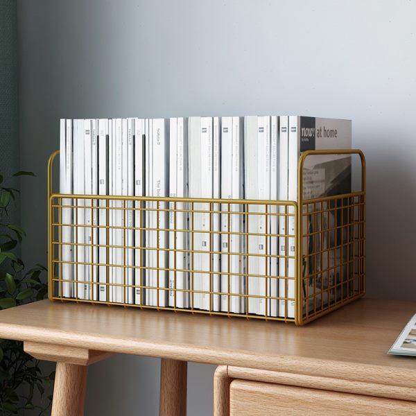 可移动带轮书架学生桌旁书箱简易铁艺收纳架可手提桌下桌面收纳篮,收纳整理,书桌收纳置物架,淘宝优惠券,粉丝福利购,淘宝优惠卷