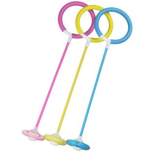 闪光跳跳球儿童蹦蹦弹力球健身运动大人套脚上溜溜球旋转甩脚环圈