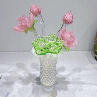 手工制作琉璃荷花“好运连连”幸福美满家居摆件和和美美