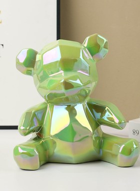 坐姿暴力熊入户玄关摆件客厅电视柜酒柜鞋柜装饰品卡通可爱小摆设