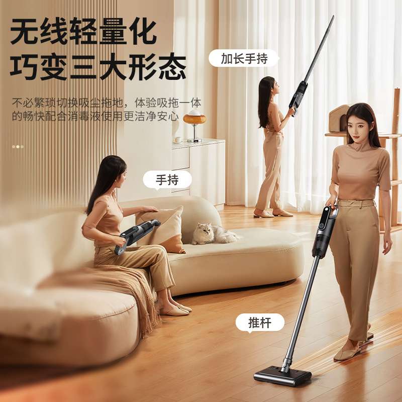 德国Denc无线吸尘器大吸力家用小型手持吸拖一体机猫毛拖把二合一
