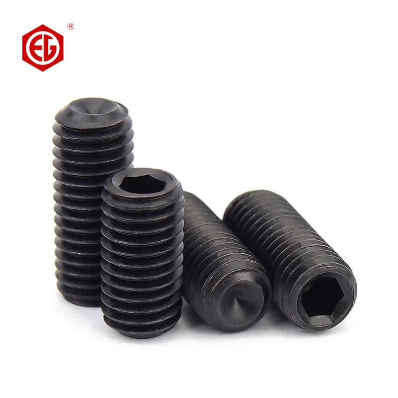 45H级凹端紧定螺丝内六角机米顶丝无头止付螺丝钉M6M8M10M12细牙