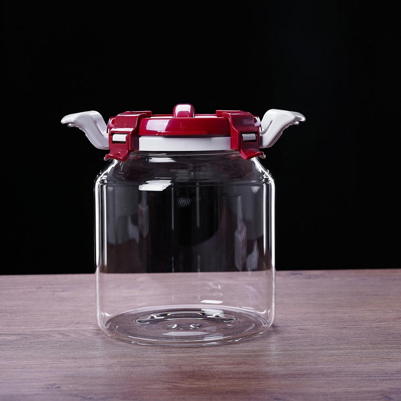 加厚耐高温玻璃青梅酒罐泡酒瓶陈皮米桶杂粮零食储物泡菜坛密封罐