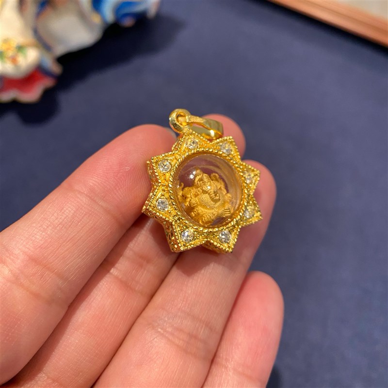 素素家 泰国佛牌龙婆洪 迷你象神 2556年制作 项炼吊坠挂件男女款