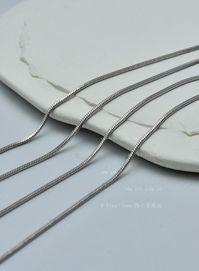 不掉色钛钢蛇骨链项链男女潮酷高级感银色颈链锁骨链黑帮少爷Apo