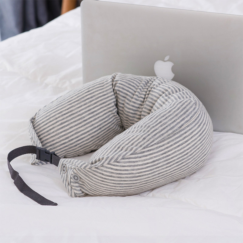 金橡树泰国天然乳胶颗粒U型枕旅行飞机抱枕多用午休护颈u形腰枕头