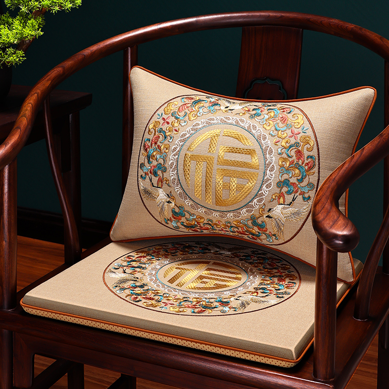 新中式红木沙发椅子坐垫实t木家具座垫茶椅垫座椅垫太师椅圈椅垫