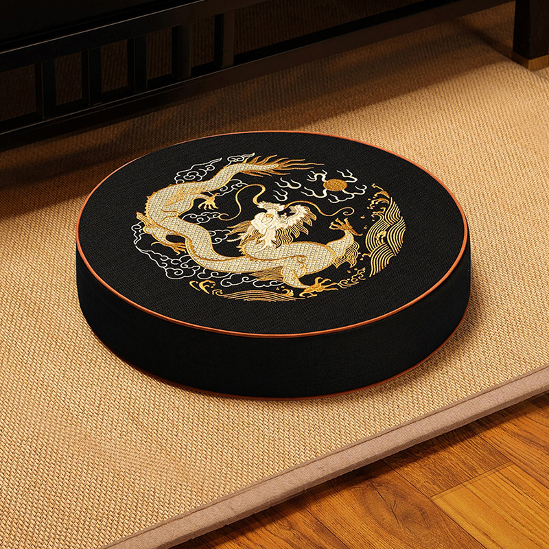 中式打坐禅意念佛垫跪拜垫蒲团垫A坐垫冬季阳台飘窗榻榻米垫圆鼓