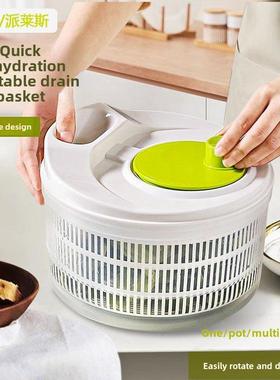 蔬菜脱水机家用水纺丝机蔬菜篮子手动沙拉纺丝机排水盆蔬菜纺丝机
