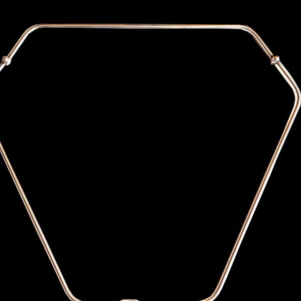 不锈钢抄网圈实心钢圈鱼捞大号加粗网框钢丝小眼三角折叠抄网头