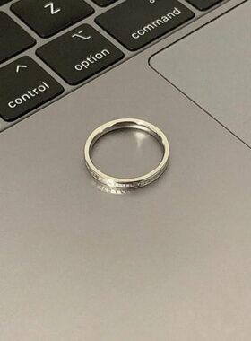 个性潮流中性风百搭情侣不掉色轻松随意慵懒感银色戒指食指中指