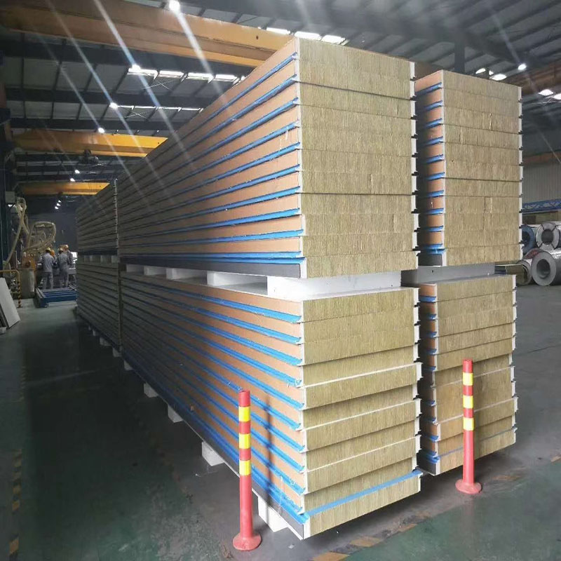 彩钢岩棉板复合板岩棉q夹心板保温板彩钢净化板彩钢瓦屋顶阳台板