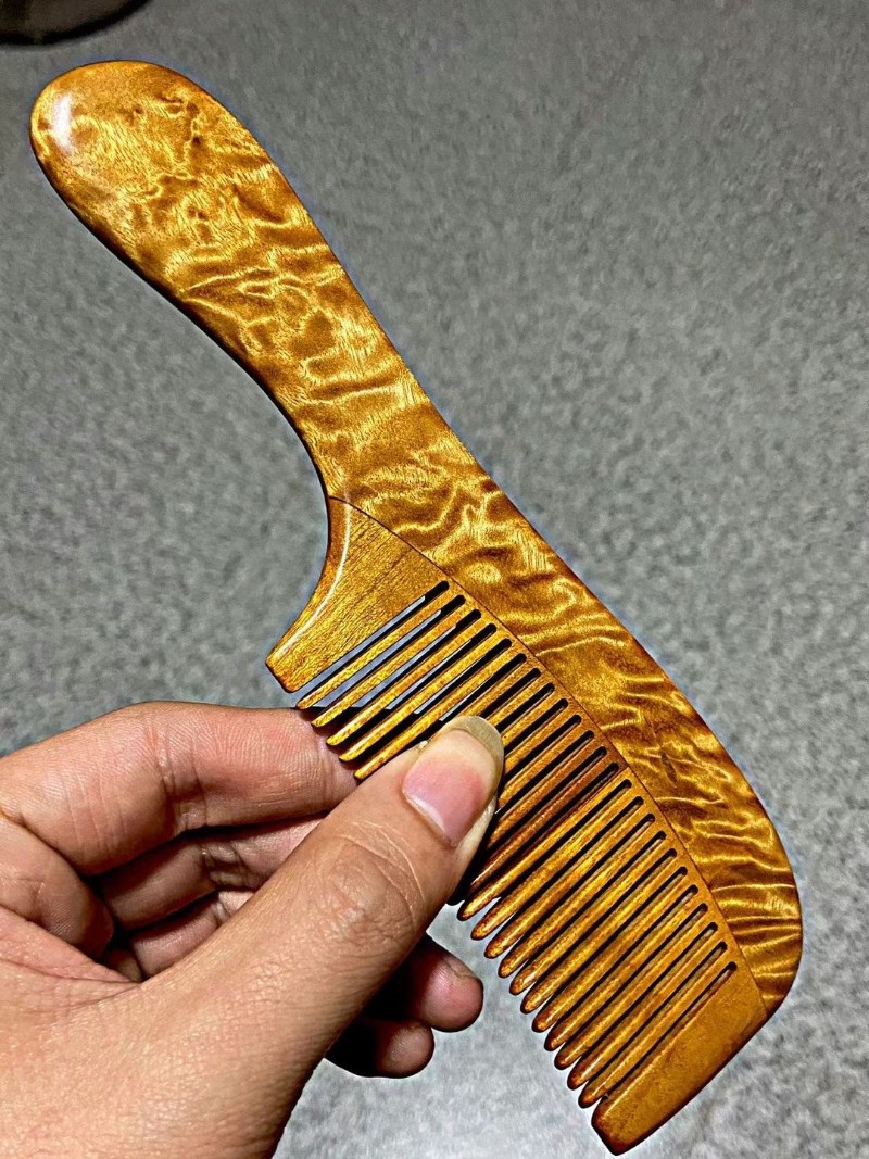 正宗金丝楠木小叶桢楠阴沉木实z木梳子木梳头梳化妆梳便携式礼盒
