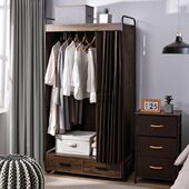 简易衣柜木质组装 卧室布艺收纳抽屉衣橱简约现代小户型家用经济型