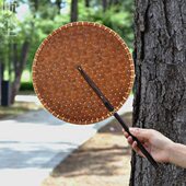 纯手工竹编扇子中式 复古大漆腰扇团扇竹制加厚蒲扇古风复刻青蓖扇