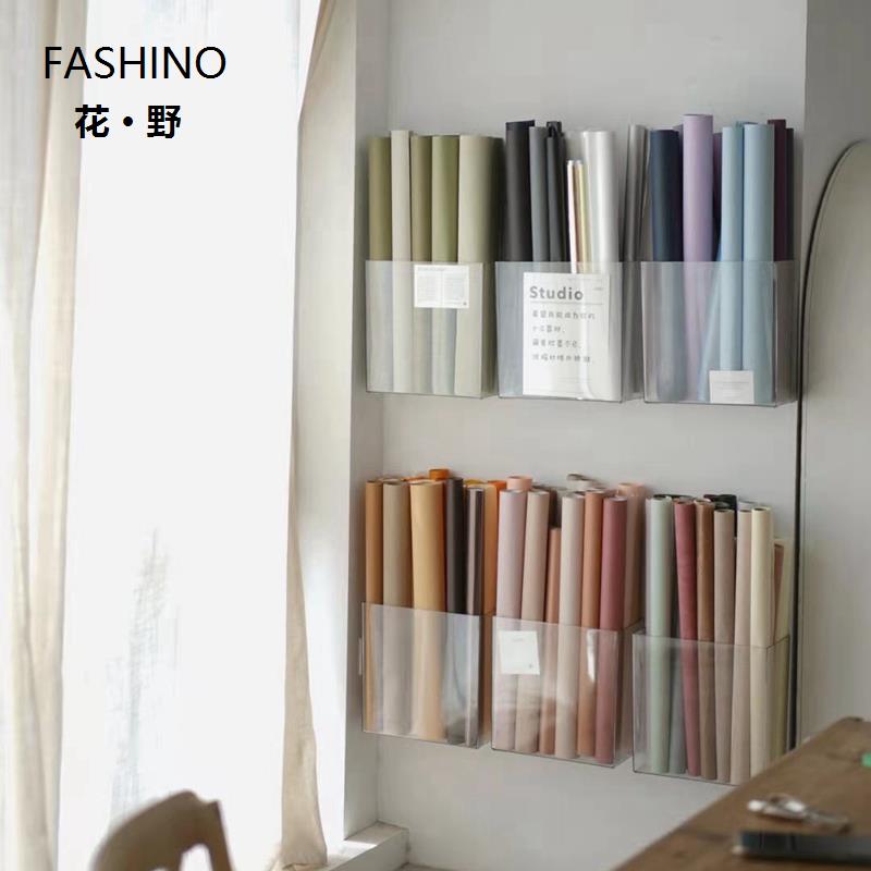 鲜花包装纸收纳桶收纳盒子置物架花艺花店专用架子工具用品收纳柜