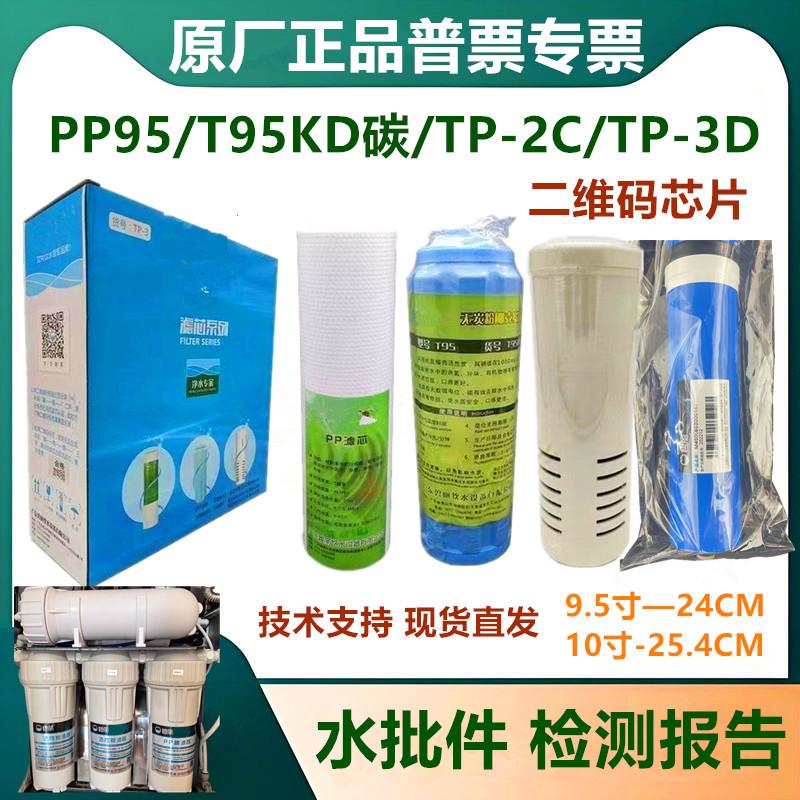 碧丽滤芯直饮水机电开水器净水器耗材配件PP棉T95活性炭9.5寸扫码