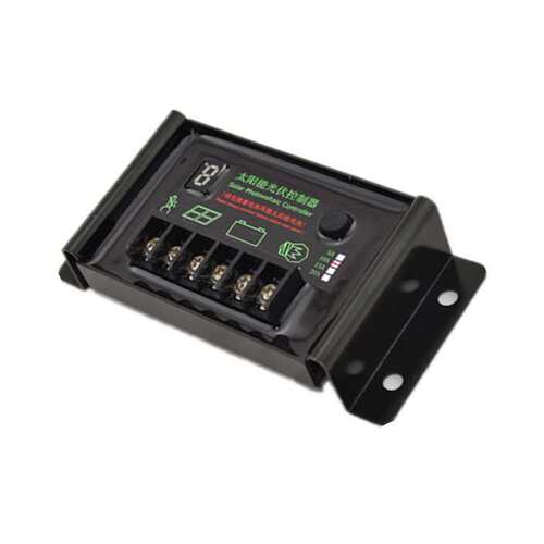 9.6V12.8V光伏控制器10A防水锂电铅酸太阳能电池板控制器PWM充电