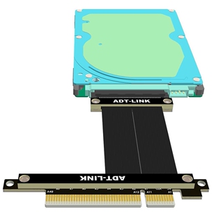 ADT U.2接口 U2转PCI-E 4.0 X8 SFF-8639 NVMe pcie延长数据转接