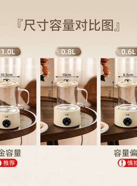 山本养生壶小型煮茶器办公室多功能电炖杯家用全自动迷你烧水壶