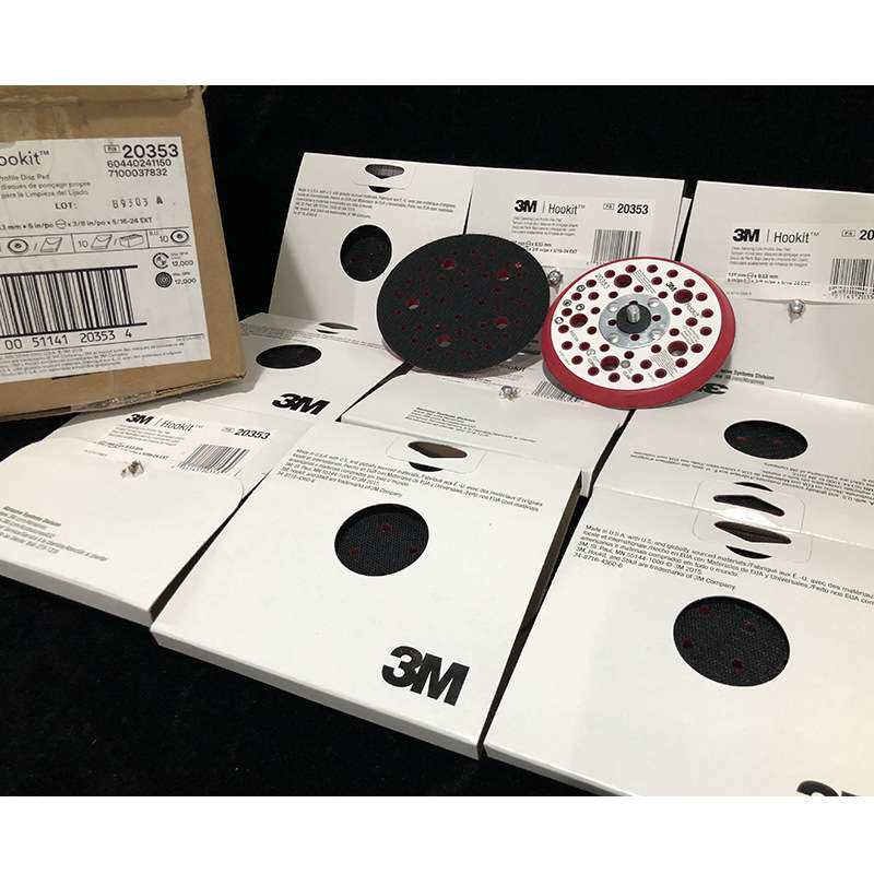 3M20353抛光托盘5寸多孔背绒托盘打磨机配件羊毛轮砂布干磨机