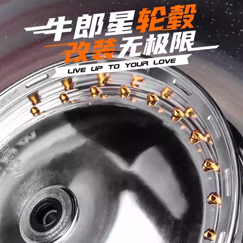 AKCND 12寸牛郎星2.15锅盖大饼轮毂 复古小牛U+U2NXT九号机械师MZ