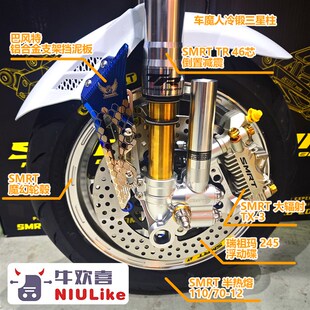 极核AE5 小牛U AE4 E100 NXT M95C 前轮组总成套装 九号MZ
