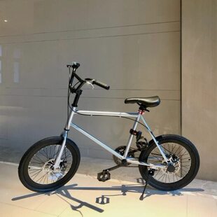 死飞自行车迷你20寸小轮男女学生双碟刹彩色复古轻便女式 通勤单车