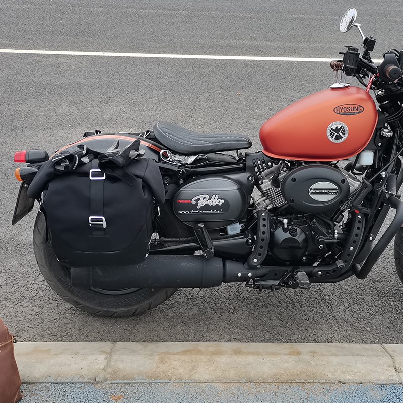 适用大韩轻骑骁胜风尚经典炫款GV300S边包帆布覆古机车边箱改装