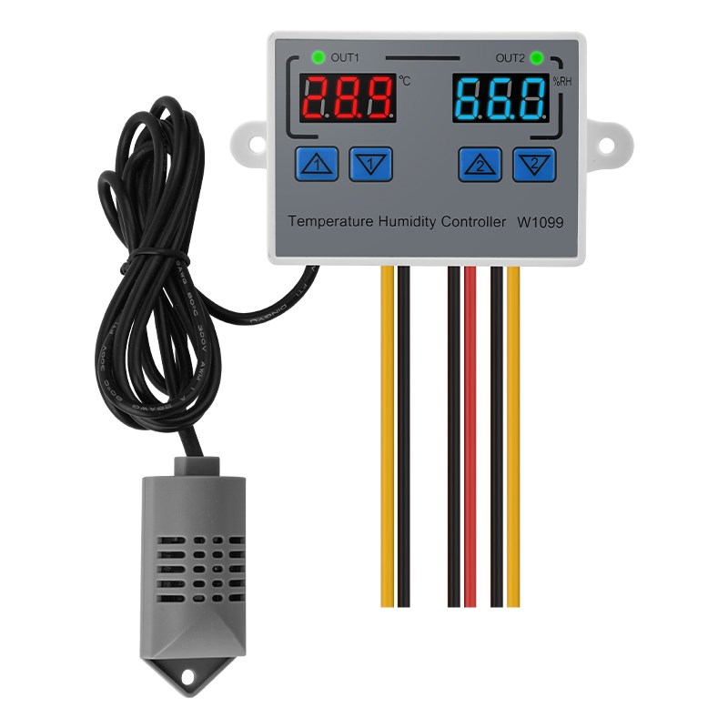 XD-W1099电脑数显智能双控电子温湿度控器双显双控可调温控仪开关