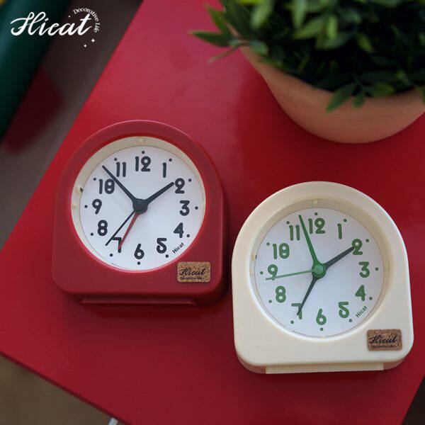 HICAT拱形小闹钟撞色简约现代可爱摆件家居桌面个性创意静音时钟