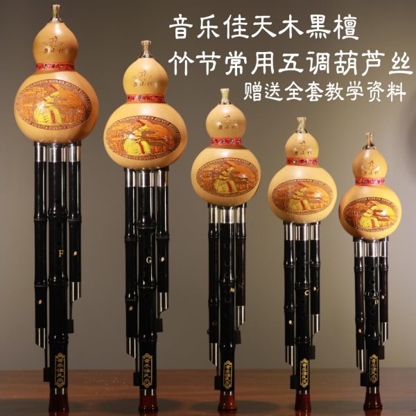 天木黑檀竹节c调 降b调 小D G F调  音乐佳葫芦丝专卖 专业演奏型