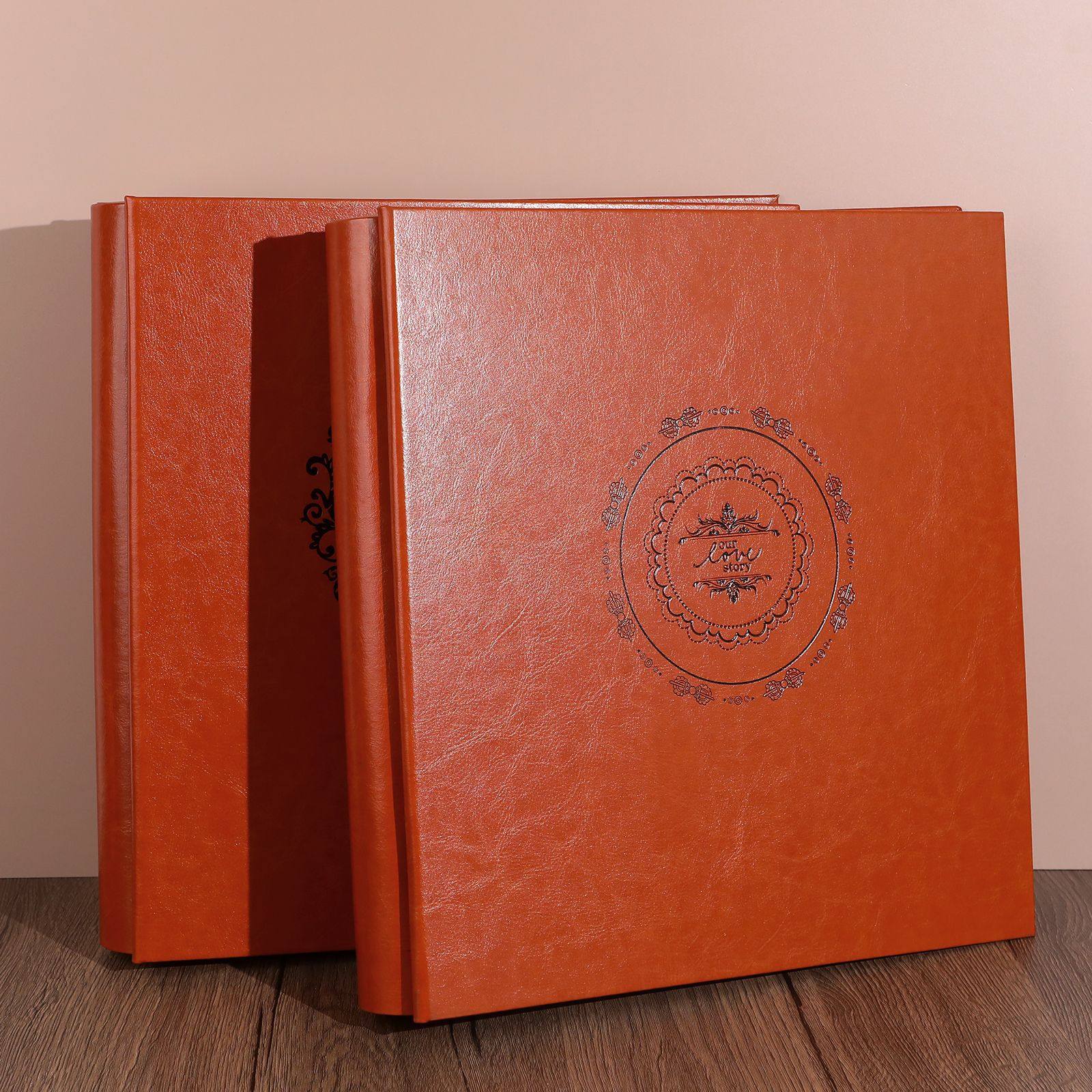 皮革相册大5寸500张插入式相册大容量高级高端皮质封面可设计图案