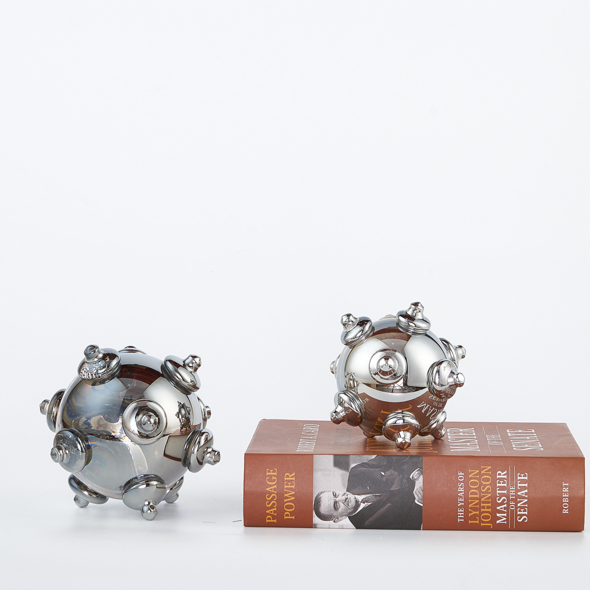 现代水晶简约分子球几何摆件样板房客厅书桌桌面软装工艺饰品