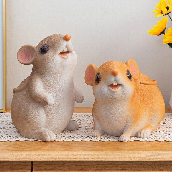 鼠年存钱罐可爱老鼠储蓄罐摆件大号十二生肖创意家用储钱罐小老鼠