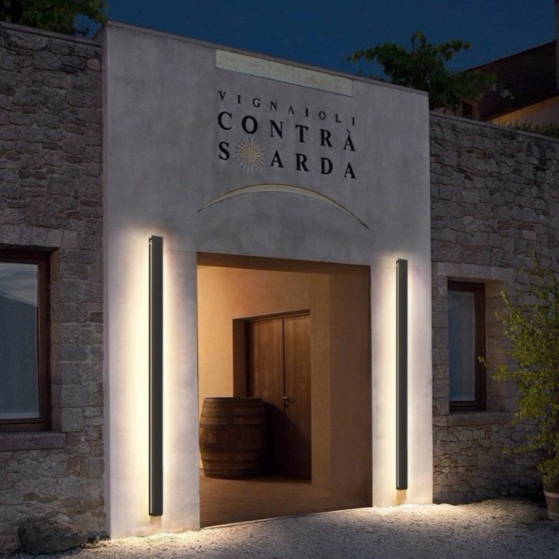 户外长条壁灯墙灯楼梯室外防水现代庭院极简创意走廊简约外墙别墅