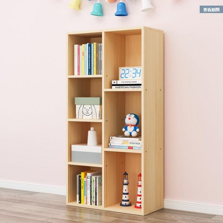批发简约实木儿童书架 书房家具收纳柜桌面置物架储物柜 原木书柜