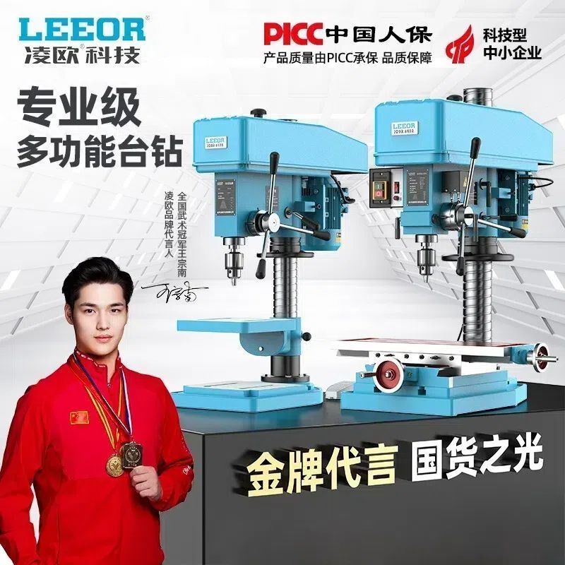 (强劲打孔)多功能工业级台式台式钻床钻铣床小型家用2S20V高精度