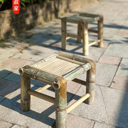 竹编小方凳子跳舞竹凳工厂传统无靠背竹椅泡茶凳老式古典舞具
