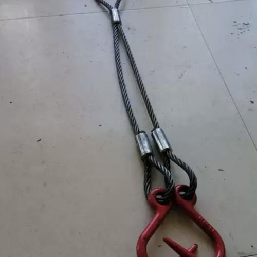 直径10毫米钢丝挂钩吊索具搬运设备移挪维修工具固定吊环钢丝绳套