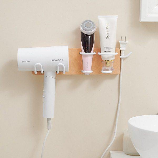 实木制作吹风机架子免打孔吹风机支架置物架壁挂式浴室收纳原木风,家庭/个人清洁工具,吹风机置物架,淘宝优惠券,粉丝福利购,淘宝优惠卷