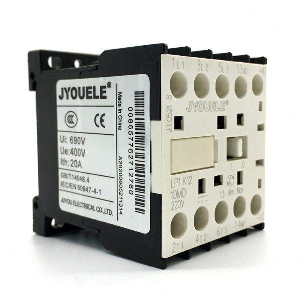 LP1K1210迷你型直流接触器3P+NO辅助常开环保塑料 银触头漆包线圈
