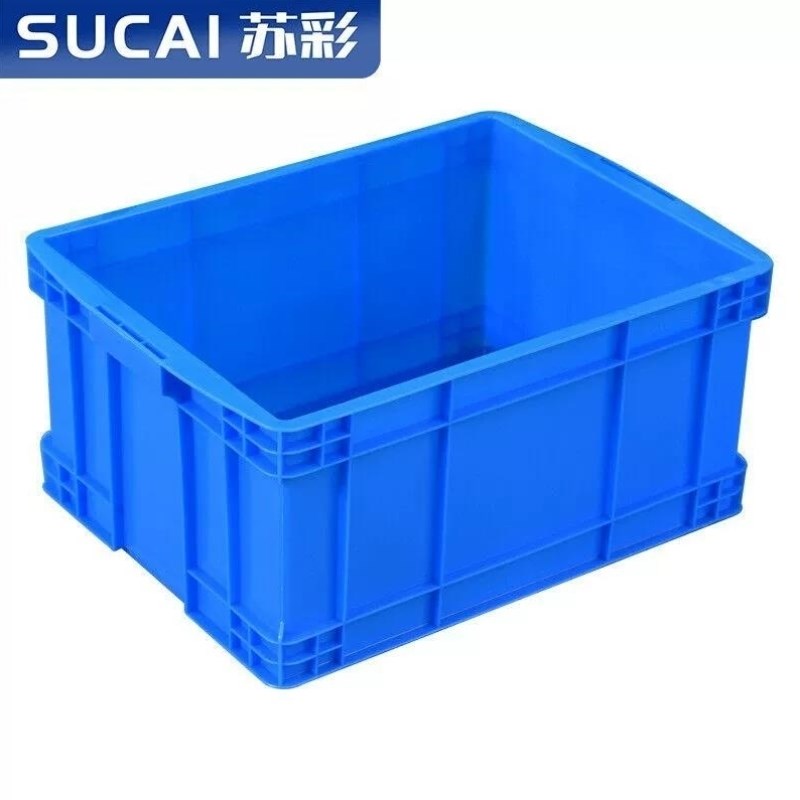 苏彩塑料周转箱长方形加厚胶框大号工H业整理箱中转物流筐可加盖