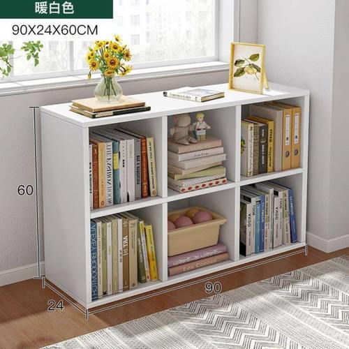 客厅书柜置物架落地家用矮柜学生收纳柜八格柜组合柜储物柜子书架