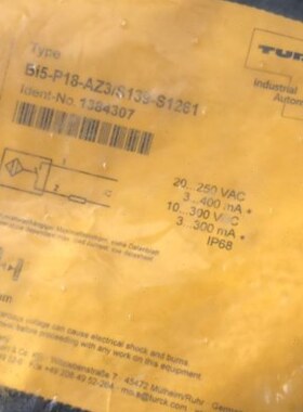 全新图尔克接近开关 BI5-P18-AZ3/S139-S1261