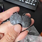 尼泊尔雪谦贡巴temple唐东杰布莲师铁蝎吊坠戒指